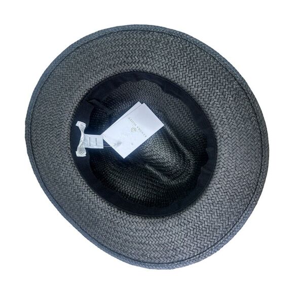 Kendra Scott Lincoln Cattleman Straw Stone Hat - Black / Turquoise - Picture 5 of 7